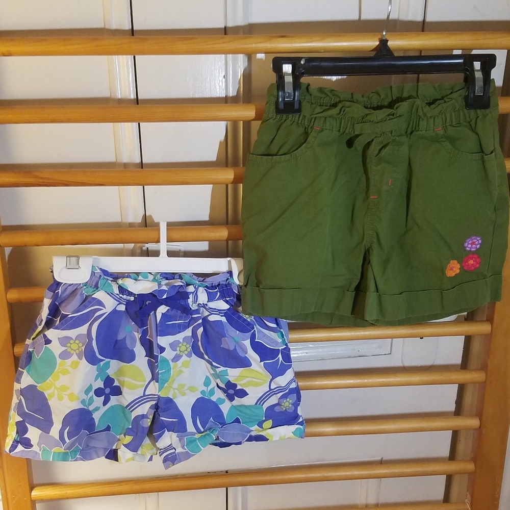 Gymboree girls poplin safari shorts 6 tropical